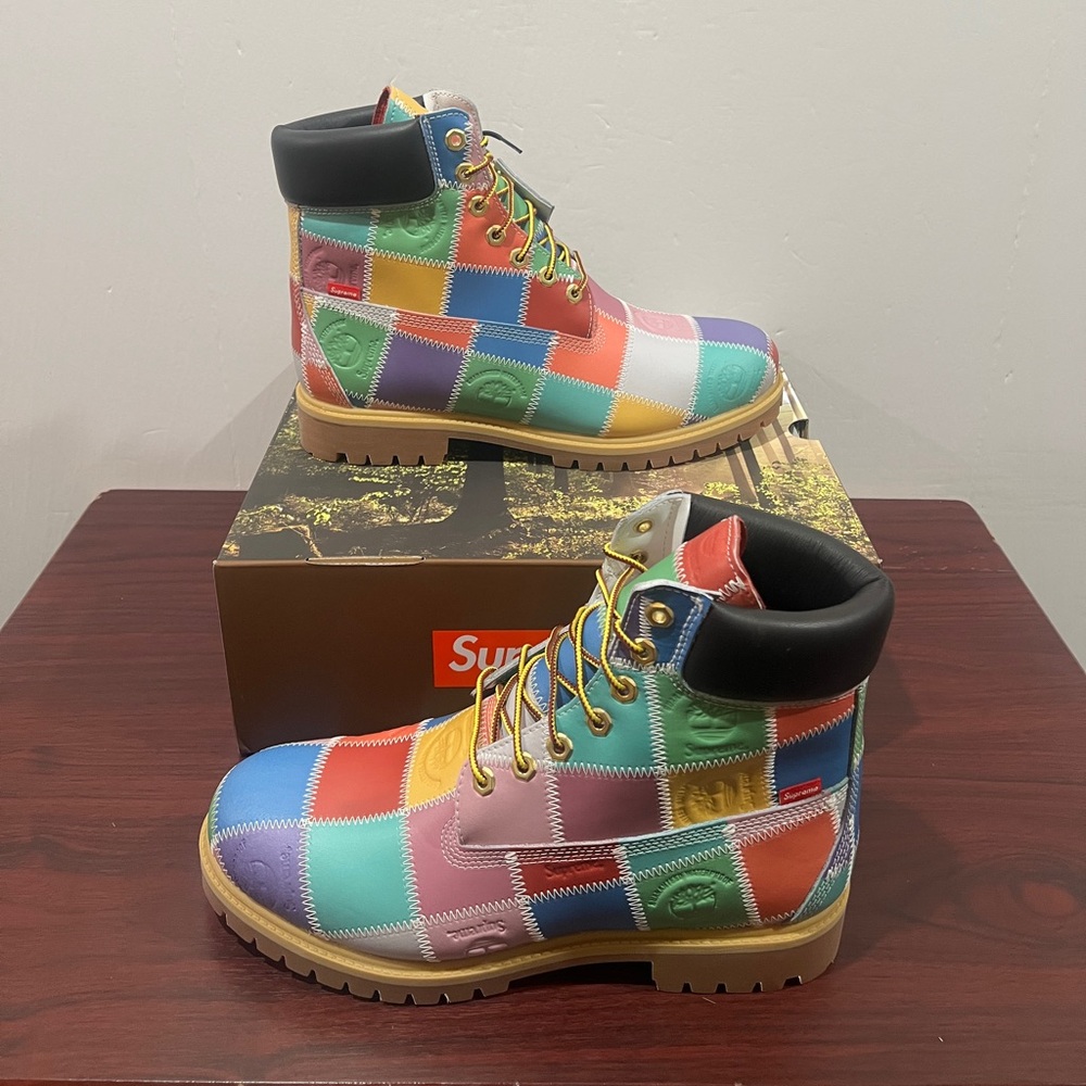 Timberland x Supreme, Mid Lace Waterproof Boot, TB 0A5TBZA6B, Patchwork - Picture 7 of 16